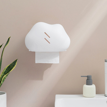 Creative girl heart cloud tissue box Non-punching toilet toilet waterproof roll paper tube household wall-mounted drawing paper box