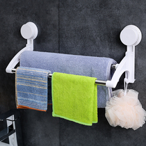 Towel rack Toilet towel rack Suction cup hook Bathroom towel rack Towel bar Single rod double rod free drilling