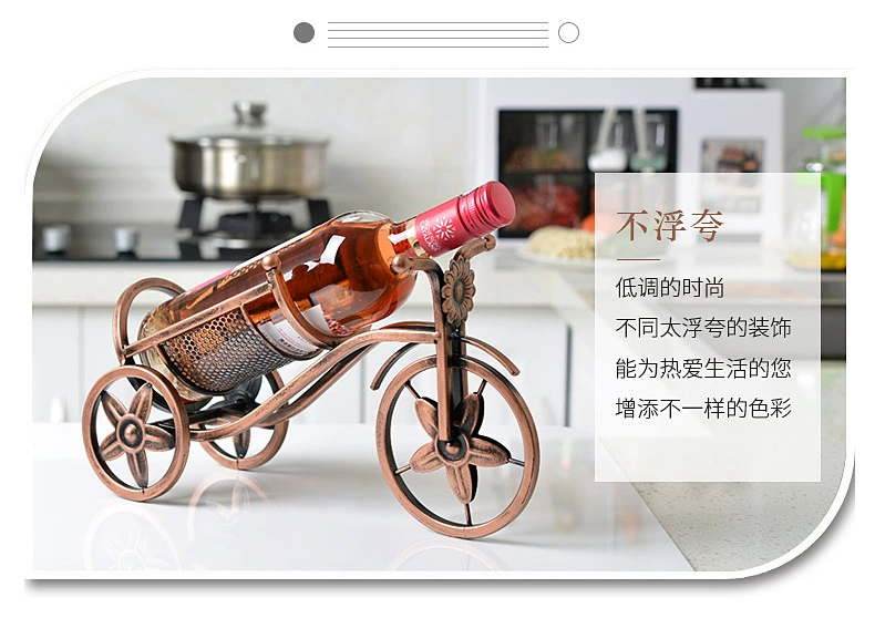 Phong cách châu Âu đơn giản rèn sắt giá rượu trang trí nhà trang trí rượu vang giá rượu sáng tạo retro tủ rượu hiển thị các loại ly rượu