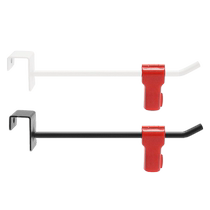 Old house thickened electroplated single line card square tube hook supermarket shelf black and white square tube hook bayonet 1 5 cm