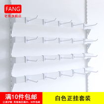 Old room mobile phone accessories display rack on the wall white assembly shelves aa column strip paint square tube supermarket hook 1 5