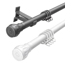 Finished curtain box track integrated silent double-rail slide pulley punch-free side-mounted hook-type curtain rail rod