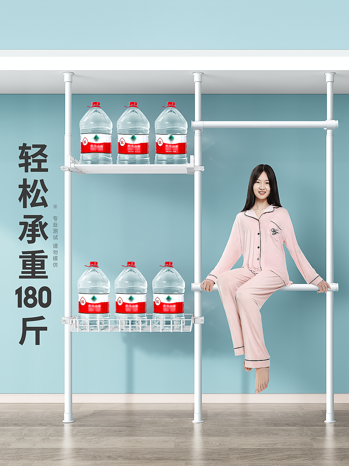 Space-Saving Freestanding Partition for Home Use, Bedroom, Walk-In Closet, Storage Rack, Clothes and Hat Rack