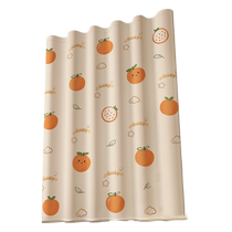 No punching telescopic rod curtain 2024 new style bathroom small window simple blocking cloth bathroom rental house roller curtain