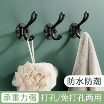 Punch-free strong viscose clothes hook Door back wall hanging wall coat rack Bathroom towel load-bearing wall sticky hook