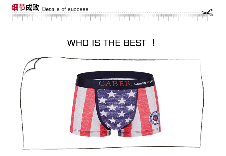 Caber kabali quần lót nam nữ tóm tắt võ sĩ gợi cảm Anh gió modal cotton vài đồ lót quan lot nu
