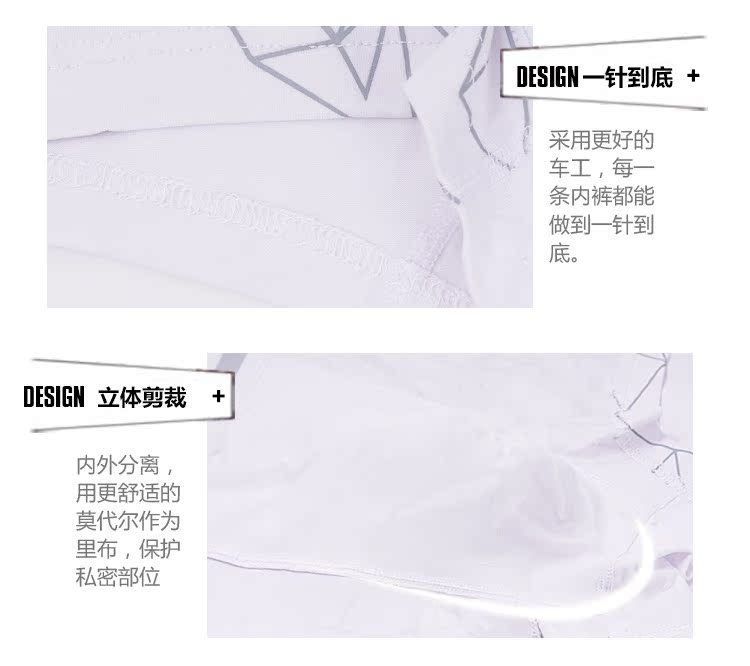 Caber / Calbury cặp đồ lót cotton modal gợi cảm màu đen và trắng cá tính boxer nam đồ lót nữ do lot nu