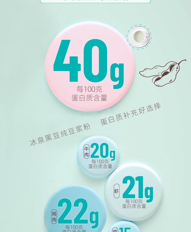 冰泉黑豆纯豆浆粉540g营养早餐