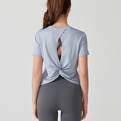 Pilates Stunning Yoga Clothes for Women 2025 New Style Outerwear Quick-Drying Sports Fitness Lightweight Top Short-Sleeved Women's Top