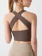 2026 New Yoga Top Training Vest with Chest Pads, Professional Sports Fitness Outerwear, Wide Shoulder Straps, Cross-Back Design