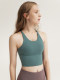 White Sports Camisole for Women, Fitness Yoga Bra, Beautiful Back Design, Padded Outerwear, Summer High-Intensity Shockproof