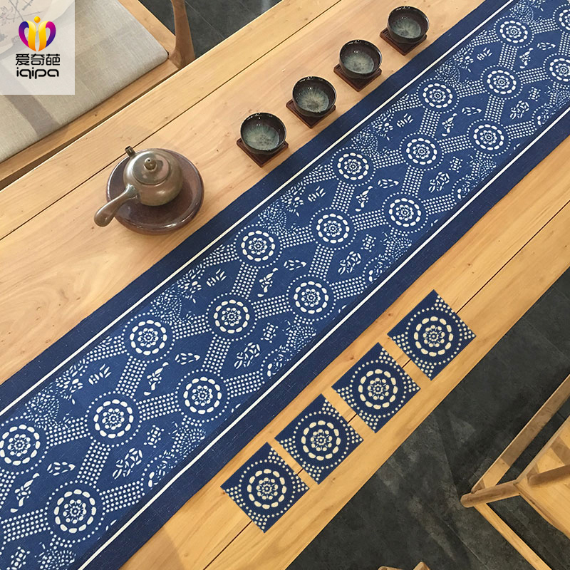 Millennium Blue Chinese tea table Chinese tableban Chinese tea tablecloth tea curtain tea cushion tea curtain