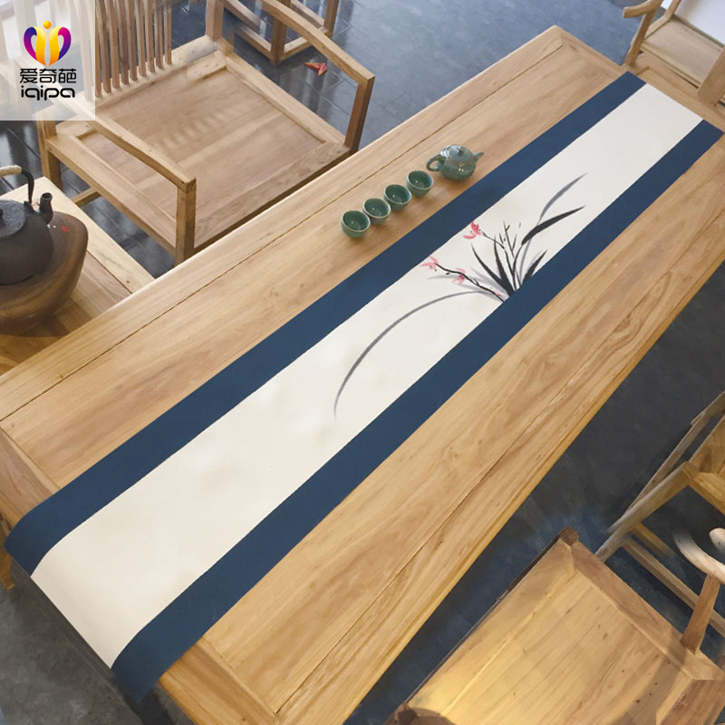 Orchid Chinese tea seat tea cushion tea pad red wood furniture Guqin dry tea table cloth table flag