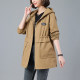 Young Mom Casual Fashion Jacket Loose Women 2023 Spring and Autumn New Size Waist Slimming Mid-Length Windbreaker