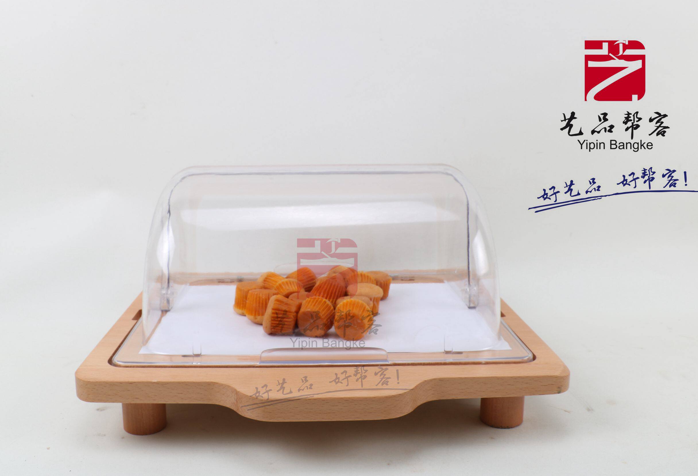 Art helpers bake soft props Acrylic rectangular German beech cake shop try dish