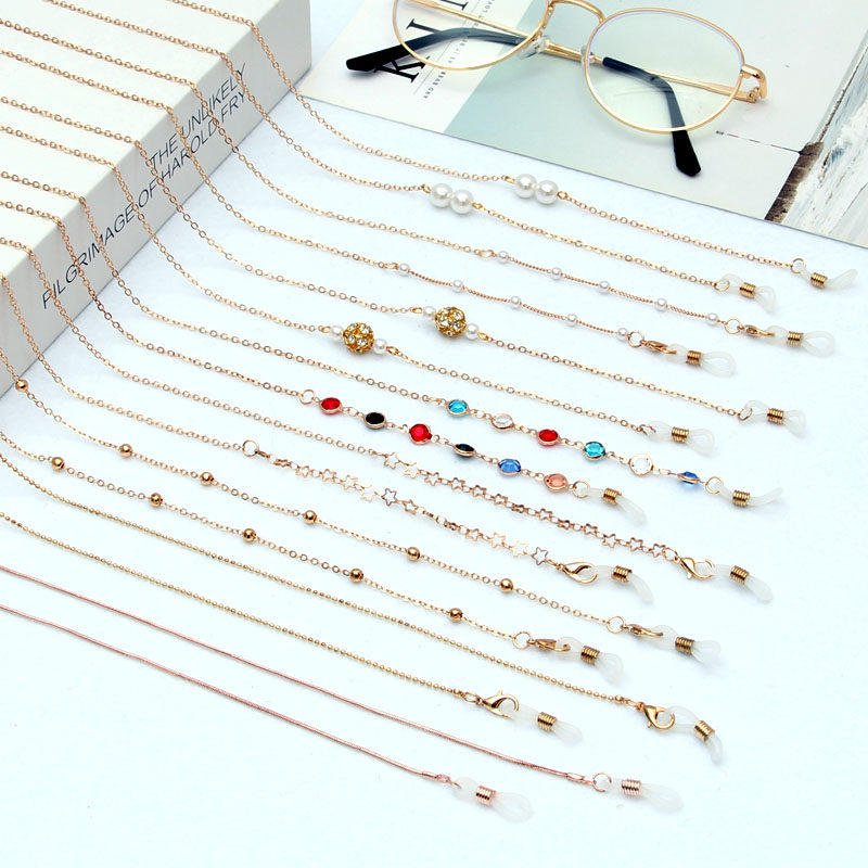 Glasses Chain Women Hanging Neck Mask Rope Chain Subman Fashion Trim Hangings Retro Anti Slip Rope Eyes Sunglasses With Chain