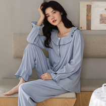 Antarctic ladys pajamas two pieces of long sleeve home suit cotton in winter 2022 new models