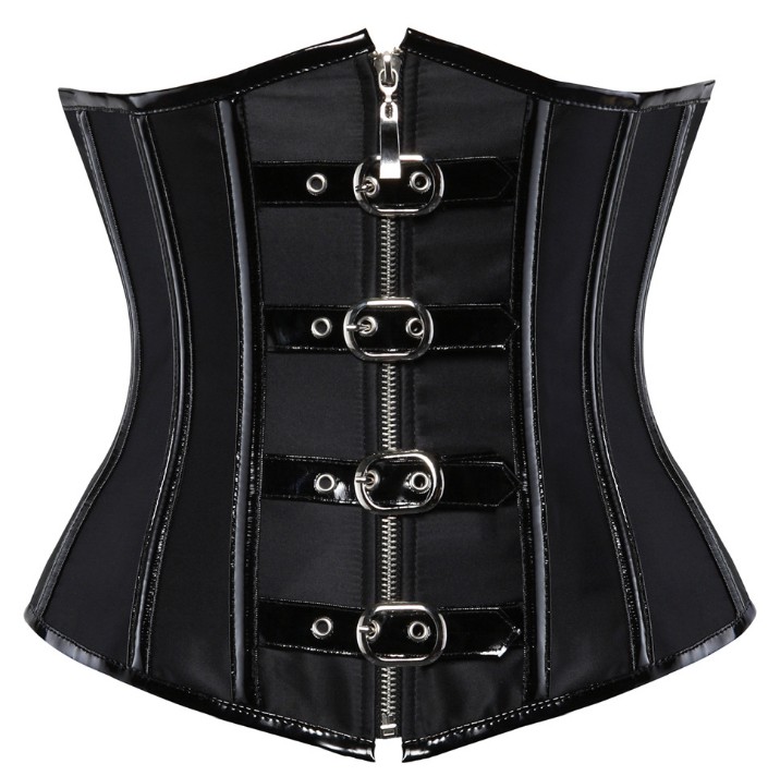 Mặc một chiếc áo nịt ngực màu đen của tòa án corset eo bụng cơ thể cơ thể bảo vệ dạ dày sm thống nhất quần lót lưng cao cao cấp