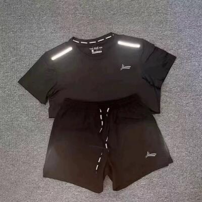 Voln Sports Test Training Summer Quick-drying Set Running Sports Short sleeves and Shorts Men's and women's marathons