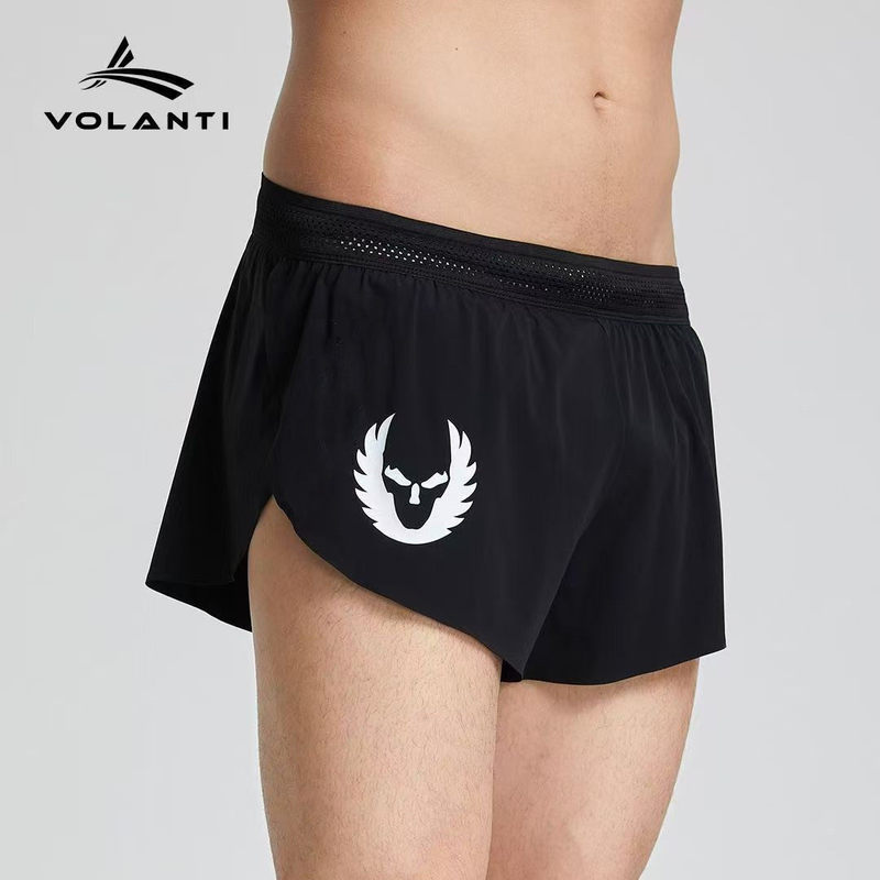 Volan Volan Athletic Sports Three-Point Fitness Lined Track Shorts Breathable Quick-Drying Running Training Shorts for Men