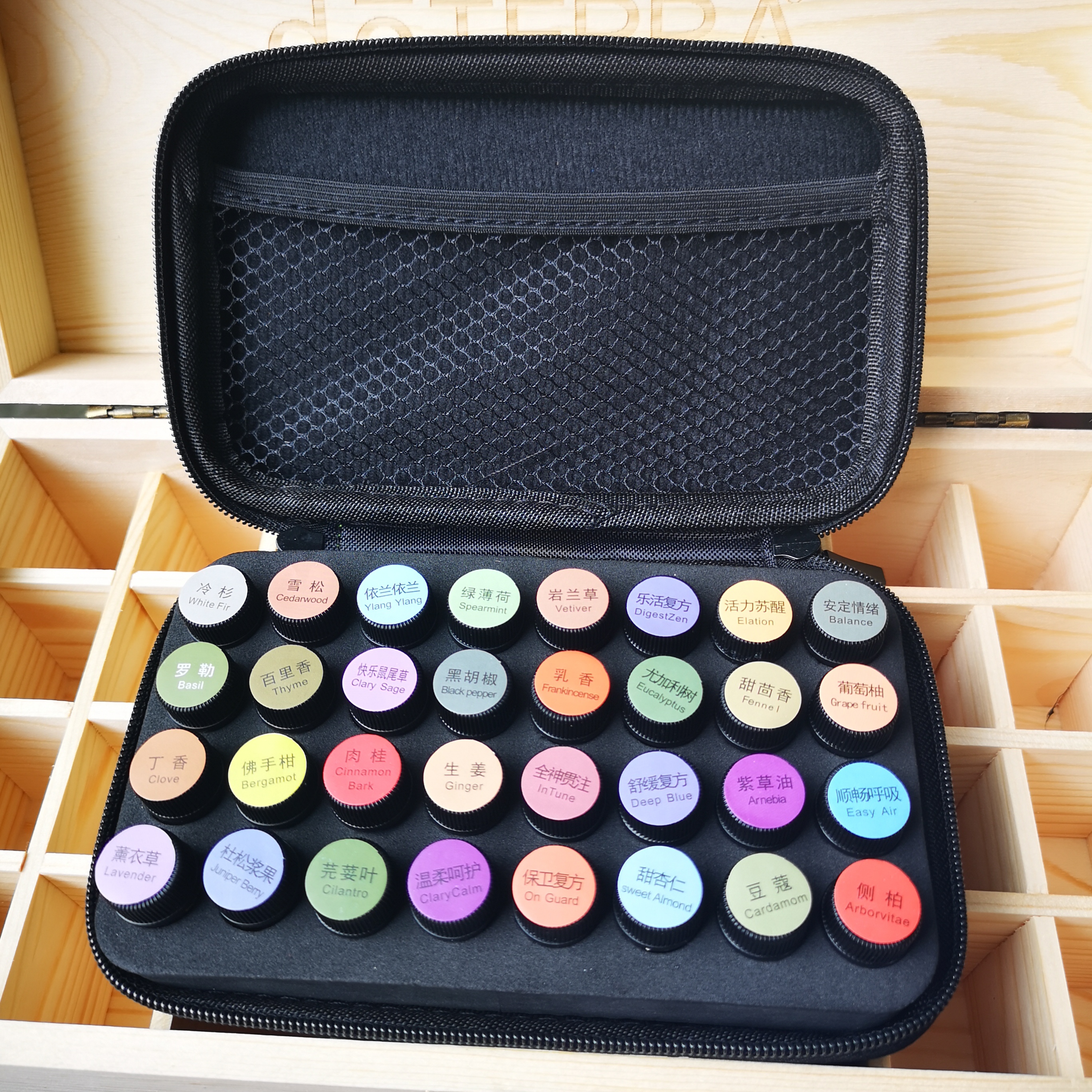 Essential oil Package Containing Bunk version fine print 2ml Split Bottle Special 32 Holes Containing Hard Shell Bag