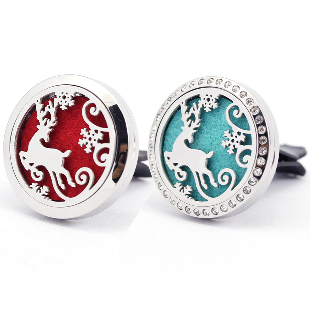 Stainless steel 30MM non-drilled air conditioner air outlet clip car perfume essential oil clip car aromatherapy deodorant doterui