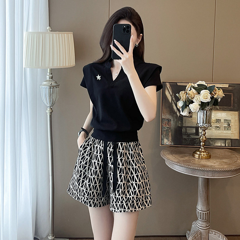 High-End Light Luxury Style 2026 New Model Wearable Home Wear for Women, Summer Pure Cotton Short-Sleeved Summer Pajama Set