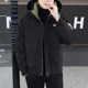 2025 Winter Hooded Personalized Workwear Cotton Jacket for Men, Short Style, Youth Loose Fit, Korean Version, Thickened and Warm Cotton Coat
