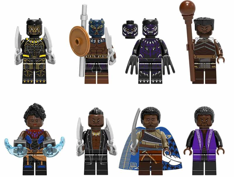 Hinhong Superhero Black Leopard Building Man Puppet X0191 855-862