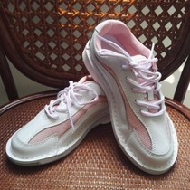 Dispensers Recommended powder white genuine leather side good breathable womens professional bowling shoes pink white