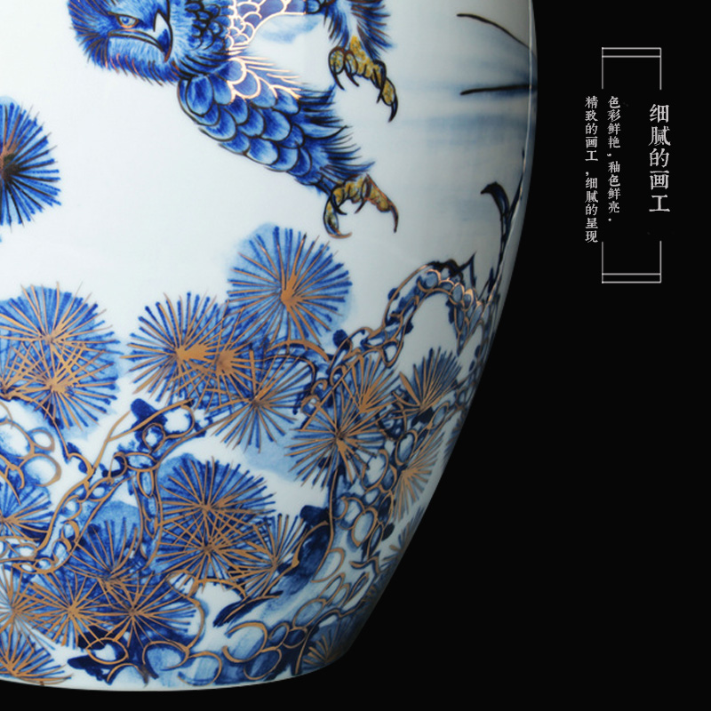 Jingdezhen ceramics vase high - grade paint all of the blue and white porcelain vases, sitting room of Chinese style household furnishing articles