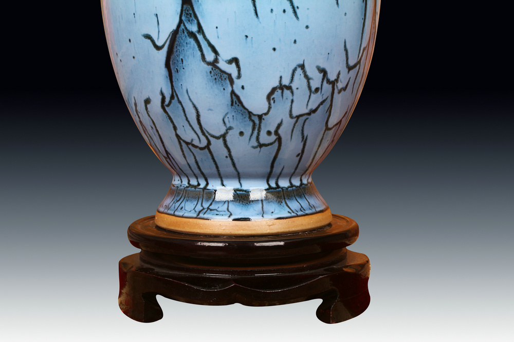 Jingdezhen ceramic vase shamrock archaize of jun porcelain up variable glaze crafts ssangyong ear lotus expressions using the vase