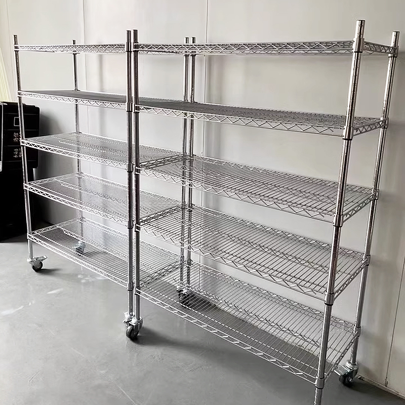 Stainless Steel Color Shelves, Commercial Storage Racks, Household Storage Racks, Balcony Storage Racks, Workshop Turnover Racks, Floor-Standing Iron Racks