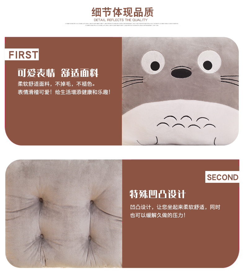 Cartoon Đệm Đệm Một Có thể tháo rời Lớn tựa lưng Eo tựa lưng Tatami Ghế Pad Gối Văn phòng - Trở lại đệm / Bolsters gối tựa lưng sofa gỗ