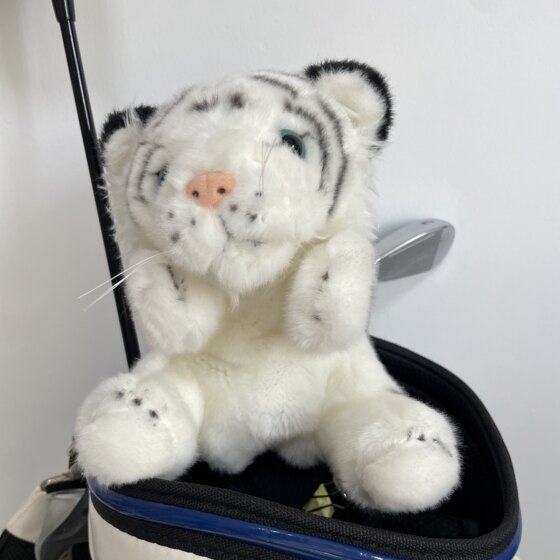 老虎/白虎毛绒高尔夫杆套卡通帽套球杆保护套三号五号木杆套