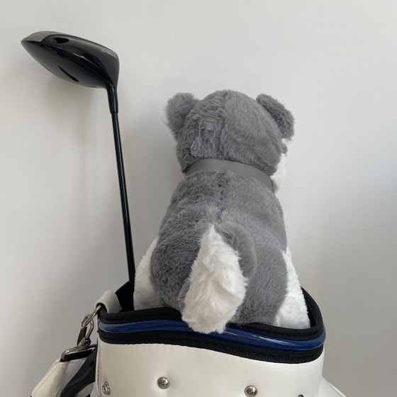 哈士奇毛绒高尔夫杆套卡通帽套球杆保护套一号木杆套