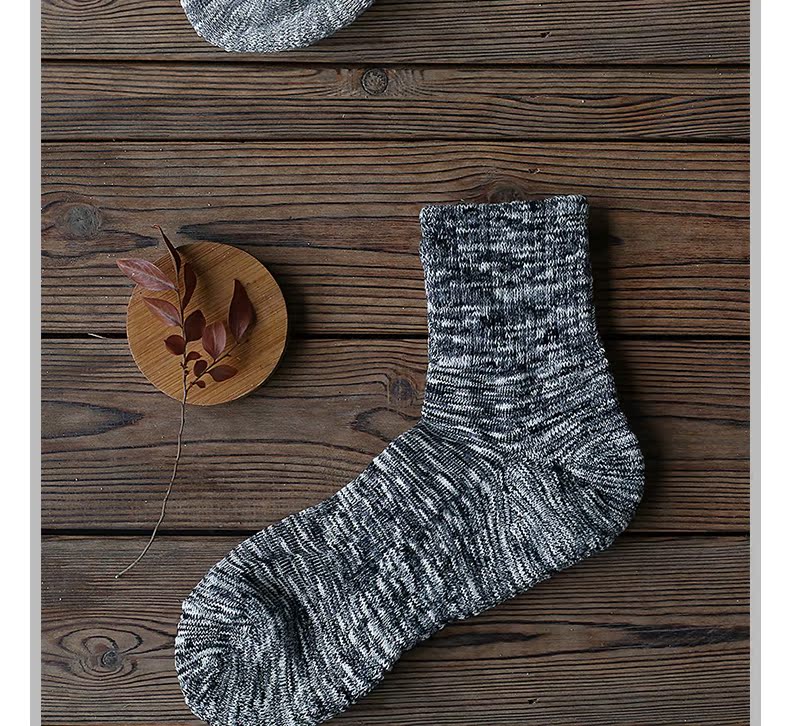 Vớ mùa đông vớ nam triều Nhật dày cotton terry dày nam vớ mùa thu và mùa đông gió quốc gia trong ống vớ khăn tất nam cổ trung