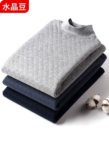 Мужское хлопковое термобелье для пожилых людей, удерживающее тепло нижнее белье, стеганый комплект, для среднего возраста, увеличенная толщина