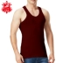 Cổ tròn nam vest cotton mùa hè cotton thể thao rộng tay áo vest rắn màu trẻ trung Áo vest