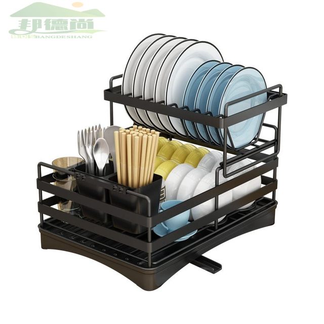 Kitchen drain storage rack countertop household dishes tableware sink sink dish storage rack