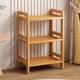 Storage rack multi-layer storage wooden shelf floor-standing household kitchen multi-functional vegetable rack against the wall simple small book shelf