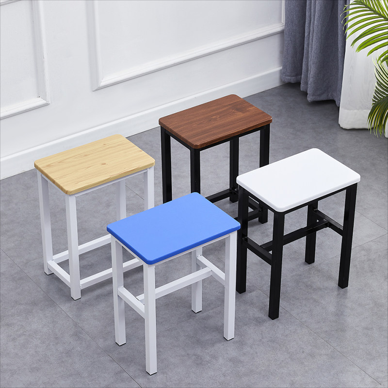 Pipeline stool bench training bench staff training bench Simple bench bench economy household bench wood