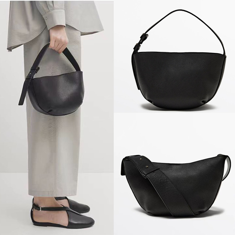 【Mooqdaax】Spanish Md Women's Genuine Leather Handbag, Shoulder Bag, Crossbody Bag, Casual Versatile Commuter Handbag
