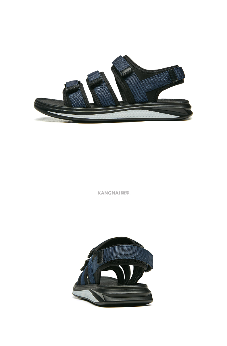 Dép Kangnai 19 Mùa hè Mới Velcro Trend Giày đi biển thoáng khí Mở ngón Hai màu Tùy chọn Dép chính hãng - Sandal dép sandal nam
