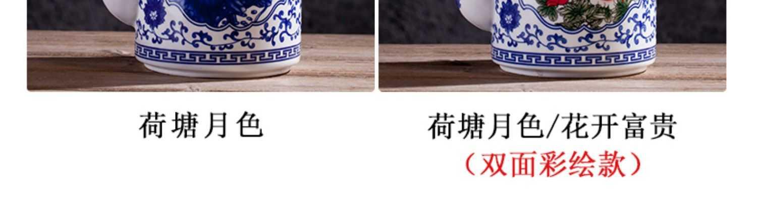 Jingdezhen ceramic teapot high - capacity cool large blue and white porcelain kettle cold old girder kettle pot of tea