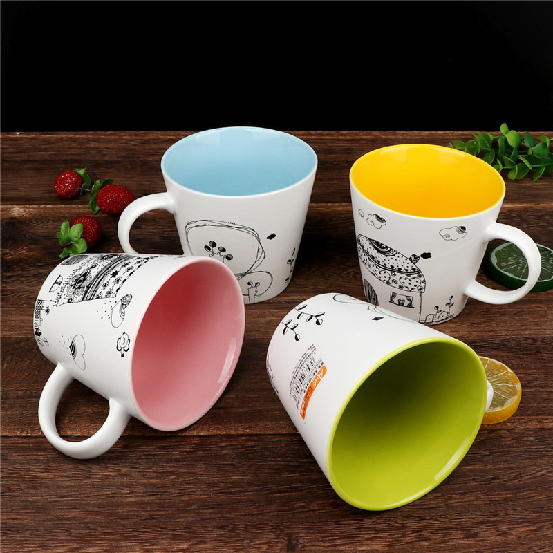 Ya cheng DE dazzle see colour Ehrlich, jas mugs fashion color glass coffee cup cow cup ultimately responds to a cup of tea