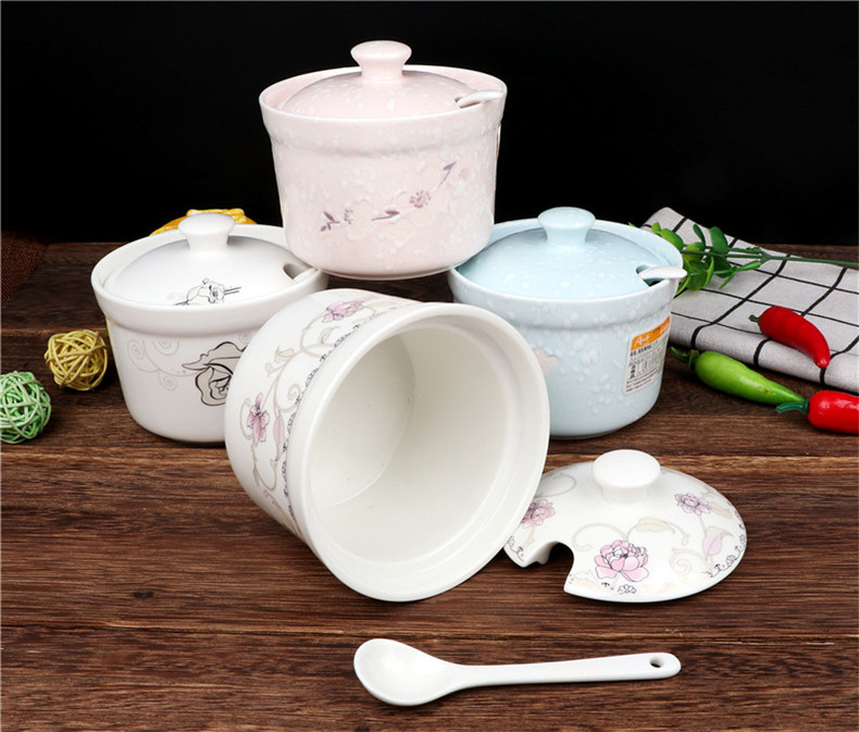 Ya cheng DE palace ceramics single flavor seasoning cylinder tank pepper seasoning cylinder tank seasoning box snowflakes seasoning box
