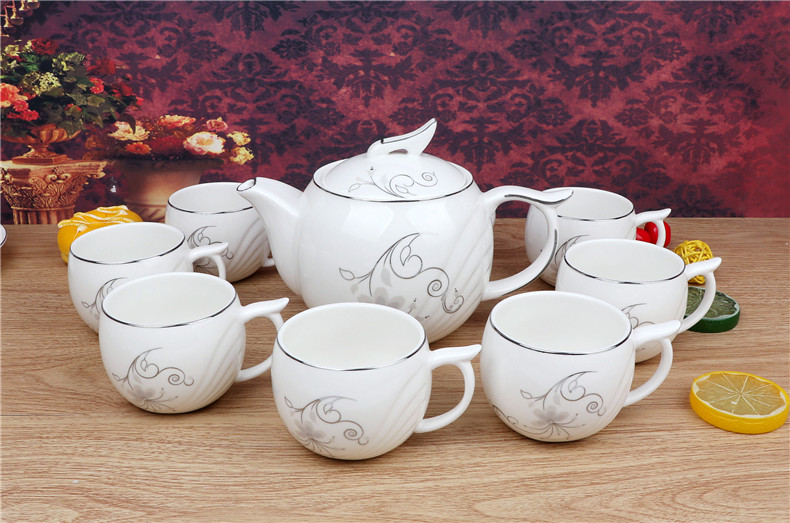 Ya cheng DE 8 + 1 bird of paradise, tea water set porcelain teapot teacup 9 piece tea set tea service of a complete set of ceramic pot cup