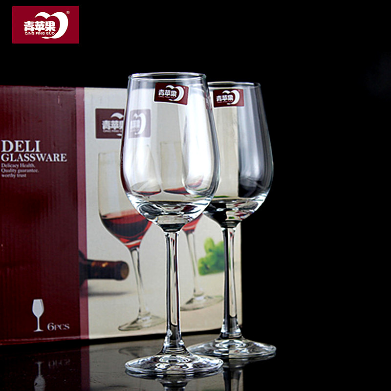 Blue apple glass glass is a box of 6 wine glass champagne glass