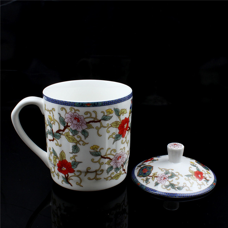 Minsheng ceramics spring scenery garden tea cup ceramic cups office cup and cup party a cup of tea cups